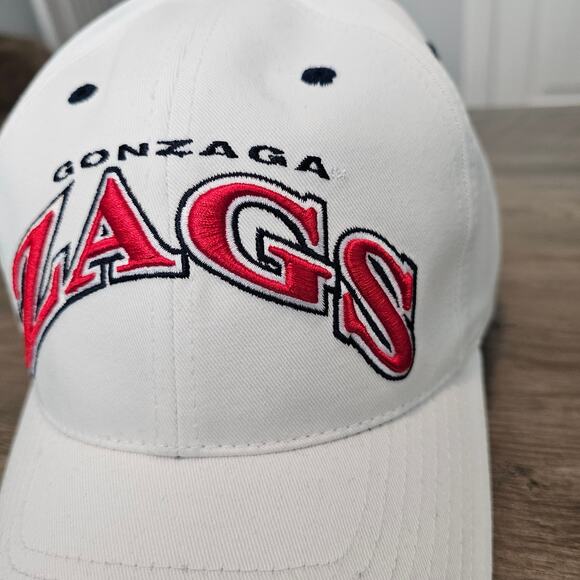 Vintage Gonzaga Bulldogs Snapback Hat Cap White Spellout Zags Embroidered TOW - Picture 3 of 10
